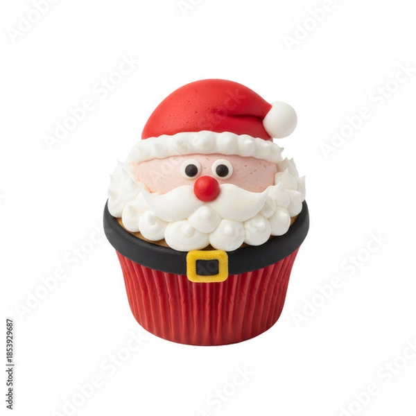 Obraz サンタクロースのクリスマスカップケーキ