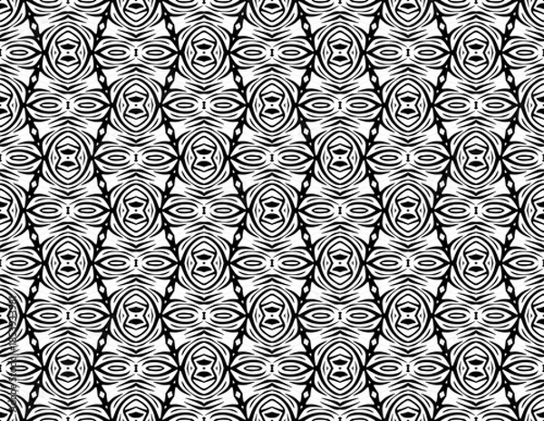 Fototapeta black and white seamless pattern  background.