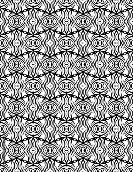 Fototapeta black and white seamless pattern  background.