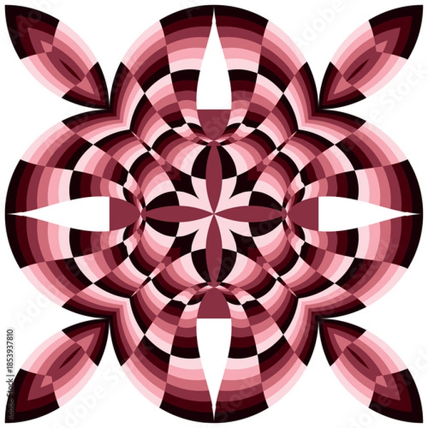 Obraz op art creative pattern, modern dynamic background, original vector decoration