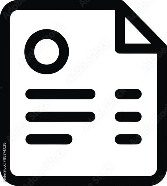 Obraz Document icon with placeholder text