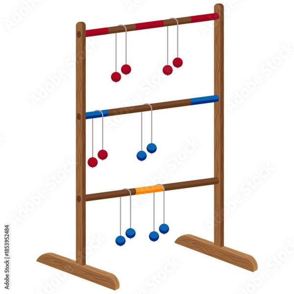 Obraz ladder toss Garden games vector.