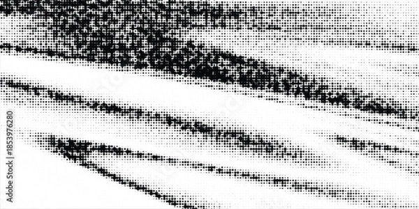 Obraz Basic grunge dirty black halftone wavy texture background. dirty black dots art