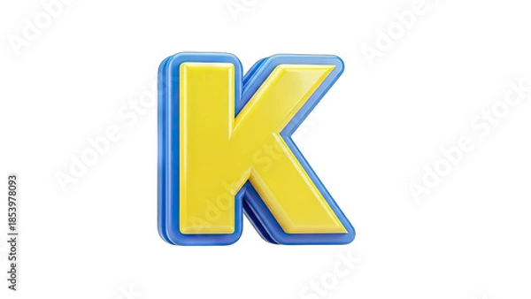 Obraz 3D Letter K Isolated on White Background