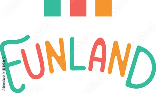 Obraz Funland amusement park logo