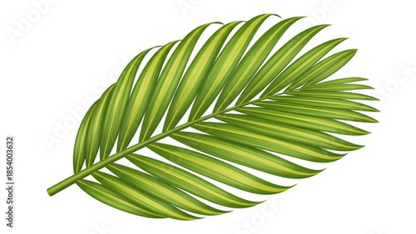Obraz Green palm leaf isolated on transparent background