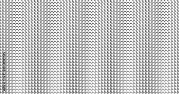 Obraz ニットのパターンの線画テクスチャ - 白い毛糸の編み目柄の横長の背景やバナーの素材 - 1.91:1