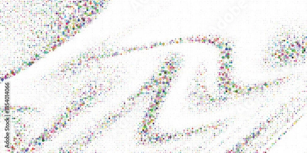 Obraz elegant green and blue halftones background on white background. vector dots