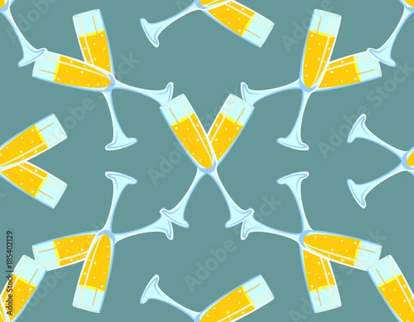 Fototapeta Wine glasses Pattern