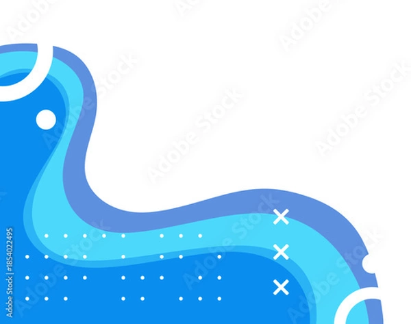 Obraz Abstract Layered Wave Corner Design