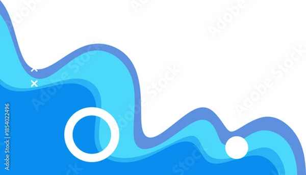 Obraz Abstract Layered Wave Corner Design