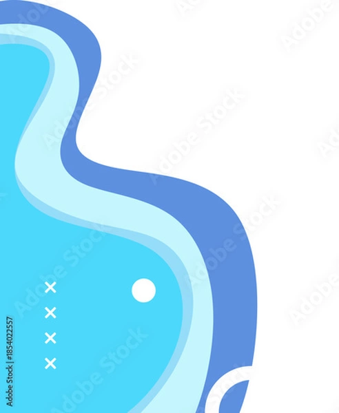 Obraz Abstract Layered Wave Corner Design