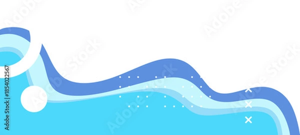 Obraz Abstract Layered Wave Corner Design