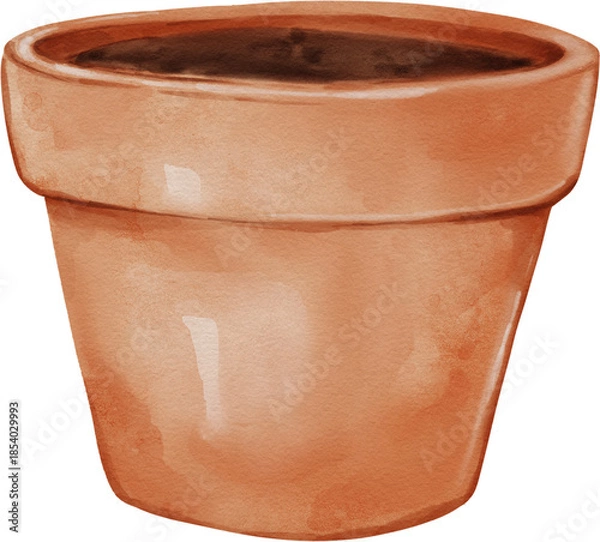 Obraz Empty Clay Terracotta Flower Pot