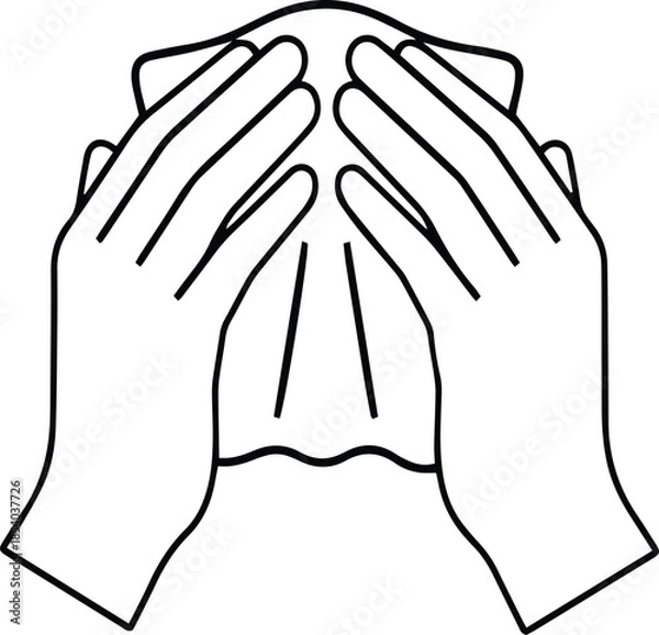 Obraz Hands Holding Tissue Icon