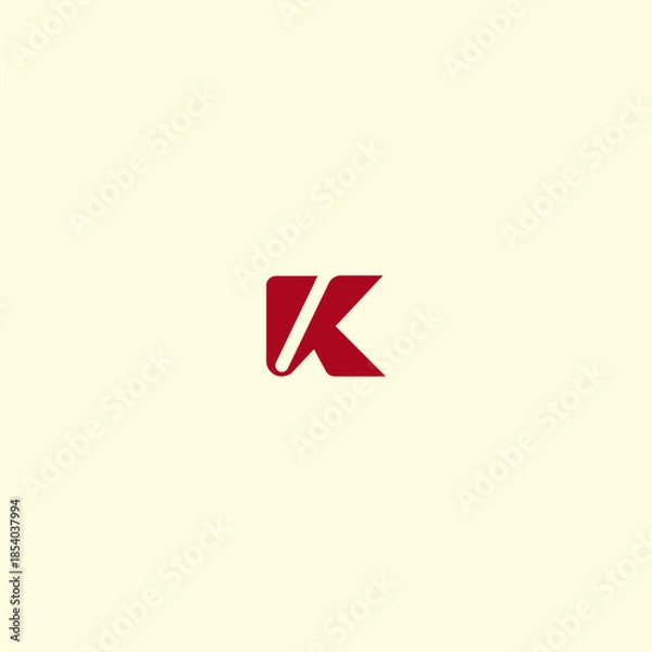 Obraz Letter K logo icon flat vector design