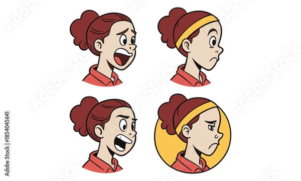 Obraz face emotion icons set collection bundle design