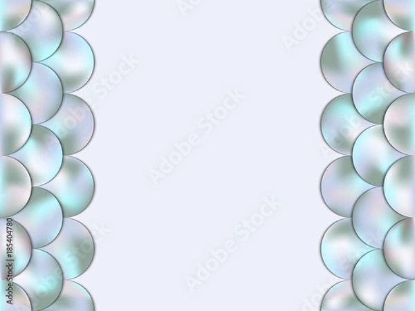 Obraz  Hologram effect regular repeatable background with place foe text .Mesh gradient fish scales decor element. Magic backdrop.