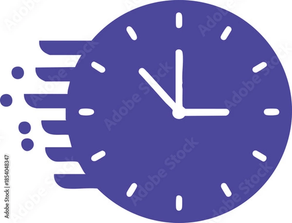 Obraz Clock moving fast, conceptual time lapse or accelerated schedule.