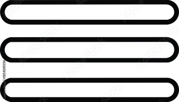 Obraz Menu icon on white. UI, navigation, web design symbol.