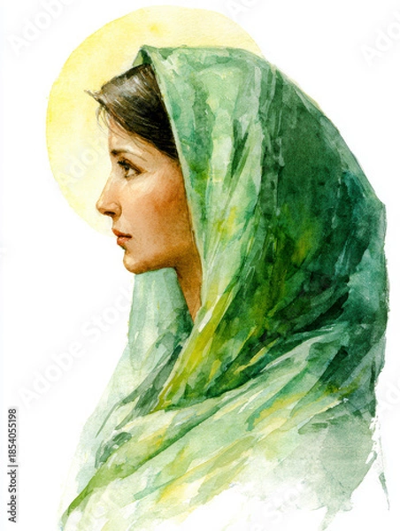 Obraz Blessed Mother Side Profile AI Generative