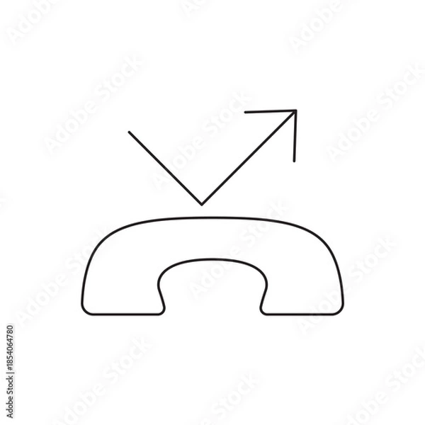 Obraz Call Transfer Switch Arrow Direction Line Icon