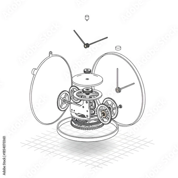 Obraz Intricate clockwork mechanism