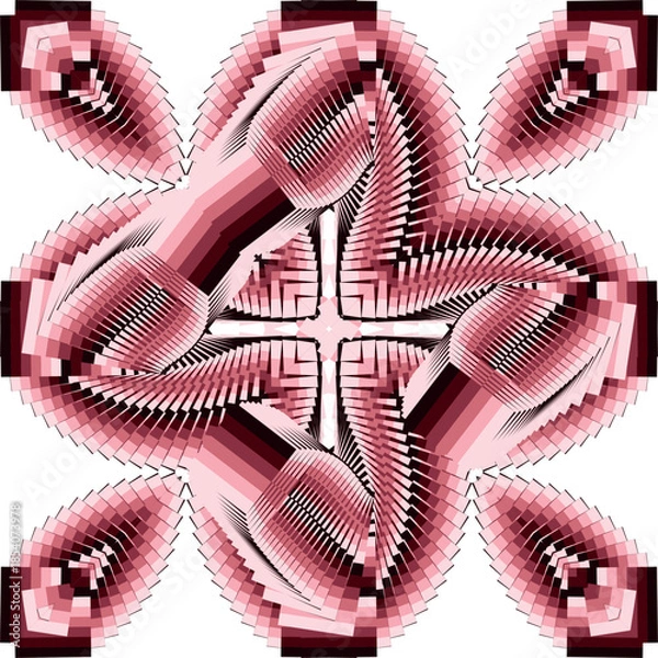 Obraz op art creative dynamic pattern, modern abstract background, vector original decoration