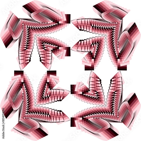 Obraz op art creative dynamic pattern, modern abstract background, vector original decoration