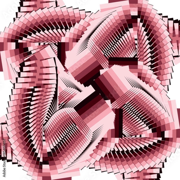 Obraz op art creative dynamic pattern, modern abstract background, vector original decoration