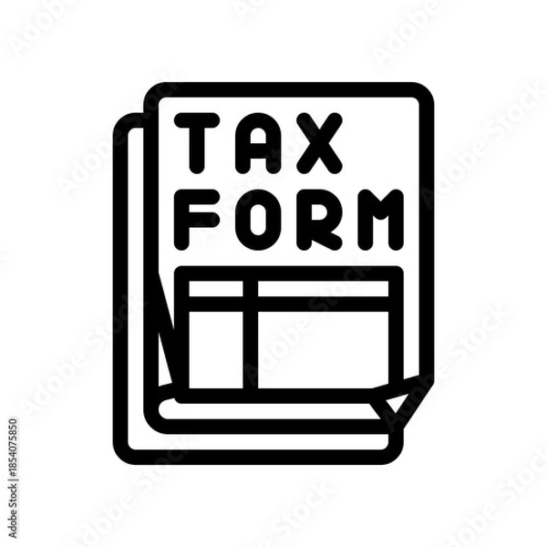Obraz tax form line icon