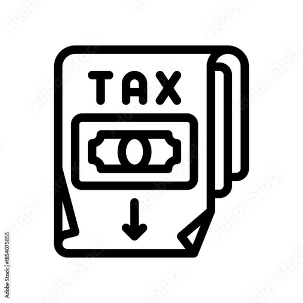 Obraz payroll tax line icon