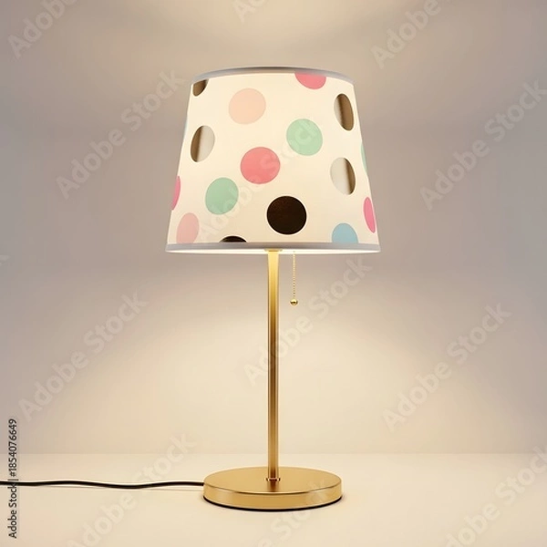 Obraz Colorful polka dot table lamp