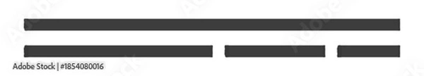 Obraz ラインマーカーでひいた黒い線のセット - プライバシーの保護･黒塗りの非公開の機密情報のイメージ素材