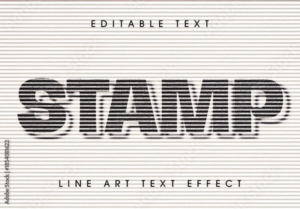 Obraz Storm Noise Line Text Effect Mockup