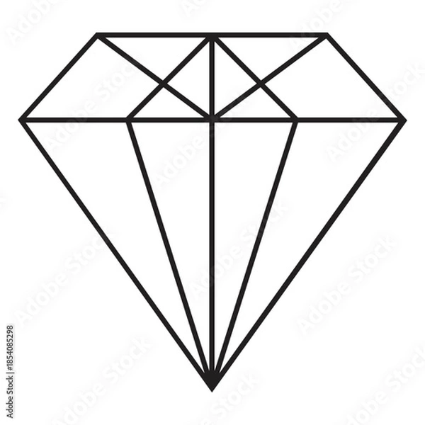Fototapeta Cool diamond simple icon