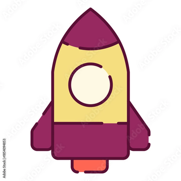 Obraz Toys color stroke rocket