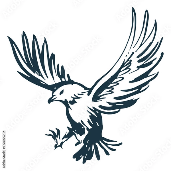 Obraz American eagle hand drawn element