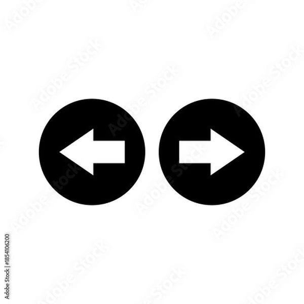 Obraz Right Left Arrow Icon – Horizontal Two Way Direction Symbol
