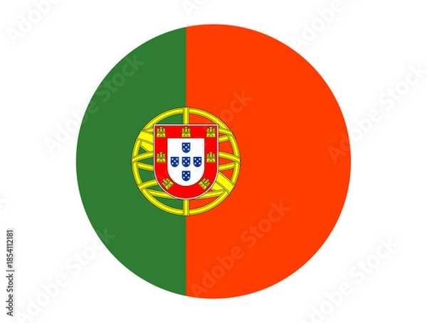 Obraz Round Portuguese flag