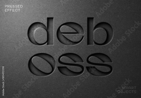 Obraz Black Paper Debossed Effect Mockup