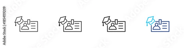 Fototapeta Intern icon set outline multistyle vector illustrations concept