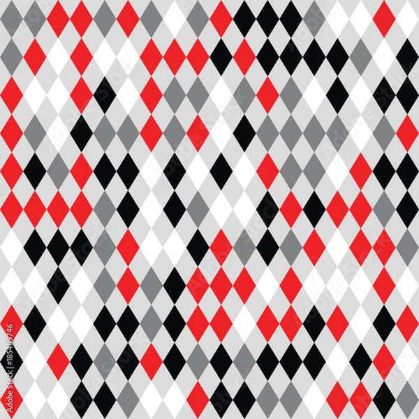 Obraz Harlequin Diamond Pattern Valentine Background