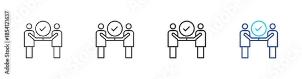 Fototapeta Welcome icon set outline multistyle vector illustrations concept