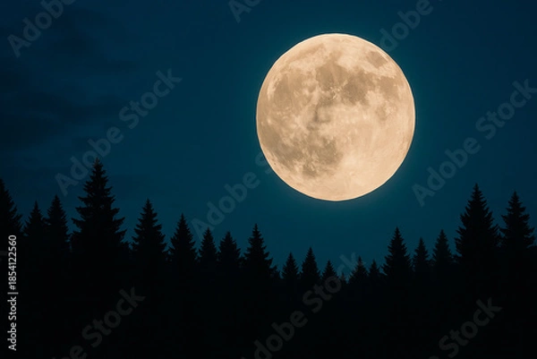 Obraz full moon in the night sky