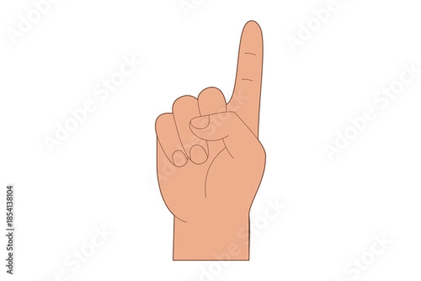 Obraz hand with finger vector