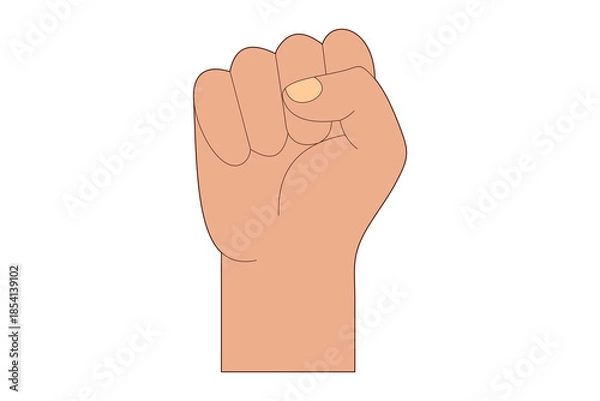 Obraz clenched fist vector