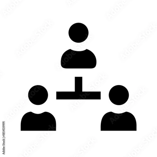 Obraz Team Alignment vector black icon.svg