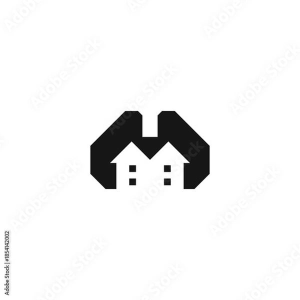 Obraz Minimalist join house logo design template