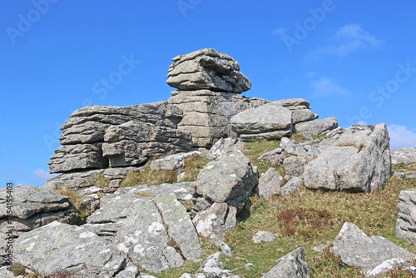 Obraz Granite Tor on Dartmoor National Park in Devon	